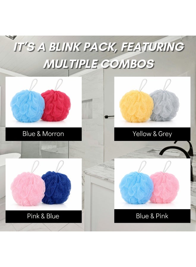 Jove Bath Loofah Sponge – 2 Pcs Pack, Soft Exfoliating Shower Pouf for Gentle Body Cleansing - Image 3